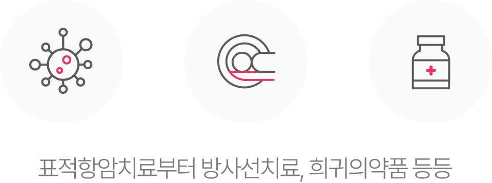표적항암치료부터 방사선치료, 희귀의약품 등등